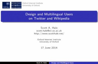 Design and Multilingual Users on Twitter and Wikipedia