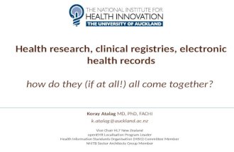 Health research, clinical registries, electronic health records – how do they (if at all!) come together?