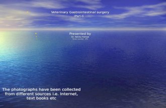 Veterinary Gastrointestinal surgery part-I