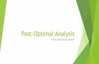 Post-optimal analysis of LPP