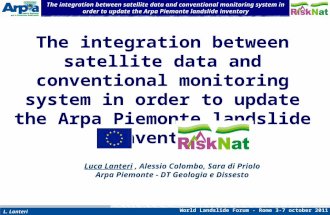 The integration between data and conventional monitoring system in order to update the Arpa Piemonte landslide inventory