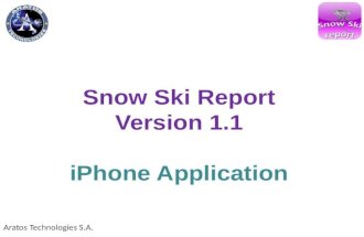 Snow ski report iPhone app