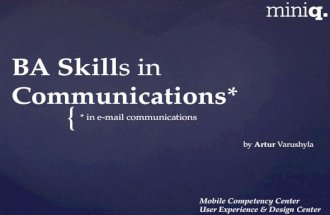 Артур Ворушило "BA skill in communications"