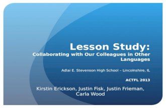 Lesson Study: Collaborating with Our Colleagues in Other Languages