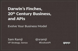 Darwin's Finches, 20th Century Business, and APIs