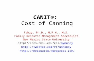 Home Canning - Cost