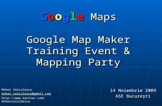 Google Map Maker Party Romania