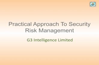 Practical approach to security risk management