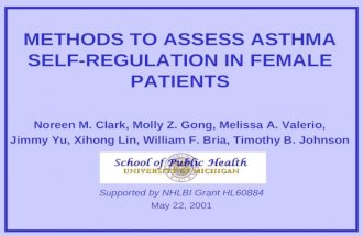 Methods to assess asthma self regulation in female patients