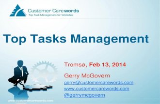 Gerry McGovern, Top tasks