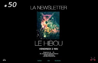Newsletter #50 - Le Hibou Agence .V. du 3 mai 2013