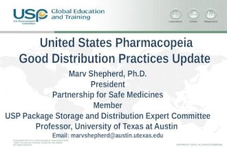 PSM Interchange 2014: Marv Shepherd, United State Pharmacopeia Good Distribution Practices Update