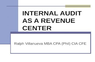 Internal Audit As A Revenue Center