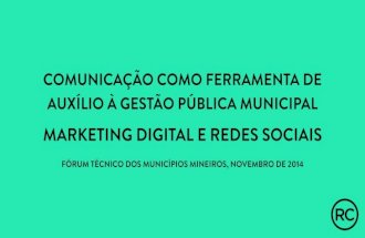 Marketing Digital e Redes Sociais para Gestão Pública