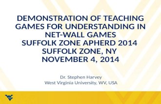 Teaching Games for Understanding: Net and Wall Games Lesson Demonstration
