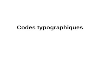 Codes Typographiques1