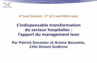 Lean Management dans le Secteur Hospitalier - CHU Dinant-Godinne
