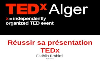 Reussir sa presentation TEDx ex alger