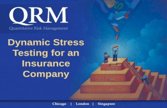 Dynamic Stress Testing for an Insurance Company: Brian Rhoads, Practice Leader for Insurance, QUANTITATIVE RISK MANAGEMENT