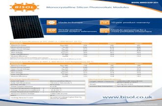 BISOL Monocrystalline Silicon PV Modules-Datasheet