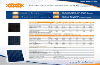 BISOL Polycrystalline Silicon PV Modules-Datasheet
