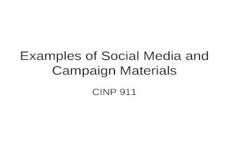 Social media examples cinp spring 2012