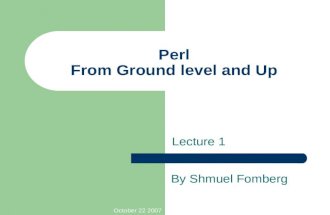 Perl from the ground up: variables and data types
