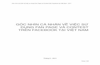 Bao cao ca nhan ve viec su dung fanpage va contest tren facebook tai viet nam