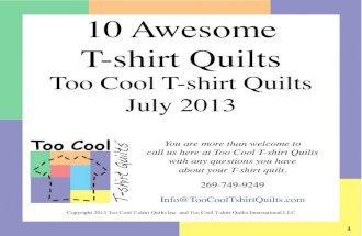 Awesome Too Cool T-shirt Quilt Photos
