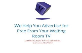 Advertise your Business for Free on TV!