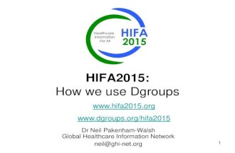 HIFA2015: How we use Dgroups