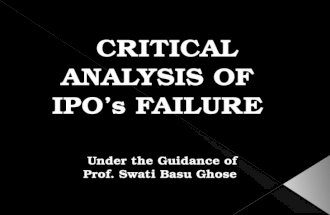 Critical Analysis of Reasons of IPO failure