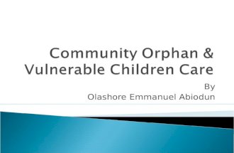 Community orphan & vulnerable children care