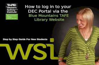 Blue Mountains - How to log in to dec portal via the blue mts tafe library