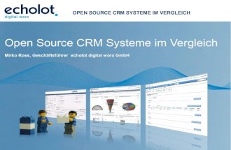Open Source CRM Systeme im Vergleich - echolot digital worx
