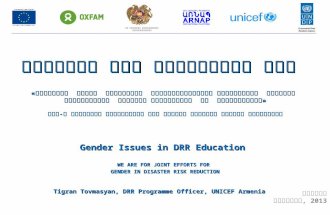Gender Issues in DRR Education ; Գենդերն ԱՌՆ կրթության մեջ