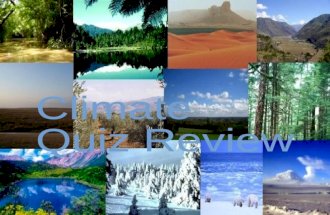 Mr. DiMaria JCHS Climate quiz review