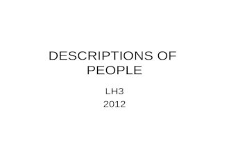 Descriptions of people
