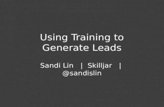 Using Online Training to Generate Sales Leads