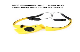 4 gb swimming diving water ipx8 waterproof mp3 player for sports
