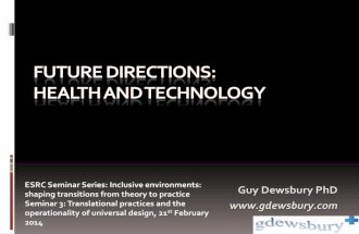Gdewsbury Universal Design: health and technology Milton Keynes 2014
