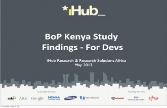 Bop findings for devs by iHub research & Research Solutions Africa