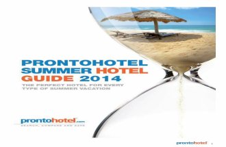 The ProntoHotel.com Summer Hotel Guide 2014