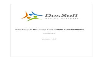 DesSoft Racking and routing cable calculations - How to do it