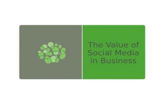 Value of social media in business