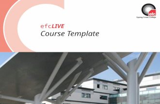 efcLIVE Course Template Training