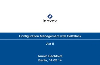Configuration Management with Saltstack - ACT II