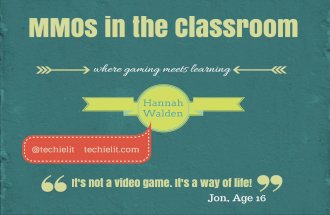 MMOs in the classroom