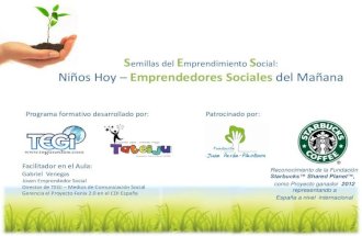Semillas del emprendimiento social 2012 / 2013