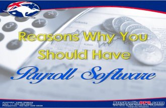 Reasons Why You Should Have Payroll Software